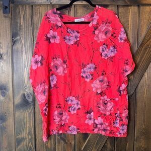 Transparente Art to Wear Floral Top